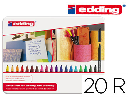 10 rotuladores edding 1200 tinta colores surtidos